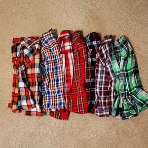 Plaid and flannel button ups